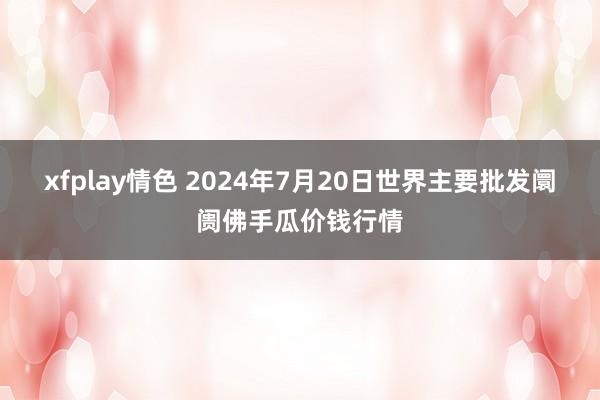 xfplay情色 2024年7月20日世界主要批发阛阓佛手瓜价钱行情