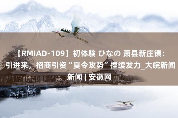 【RMIAD-109】初体験 ひなの 萧县新庄镇：走出去、引进来，招商引资“夏令攻势”捏续发力_大皖新闻 | 安徽网