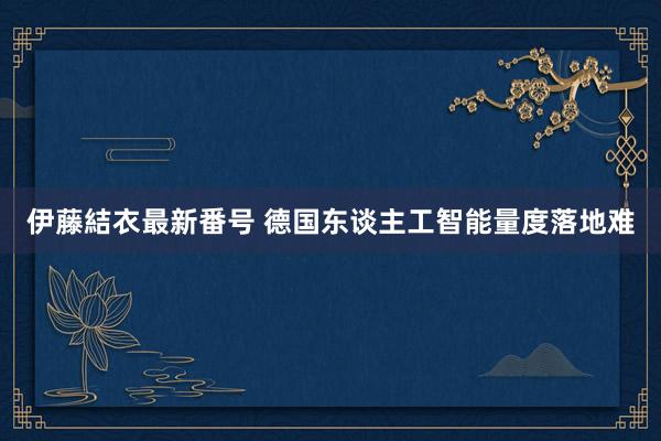 伊藤結衣最新番号 德国东谈主工智能量度落地难