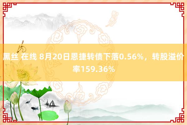 黑丝 在线 8月20日恩捷转债下落0.56%，转股溢价率159.36%