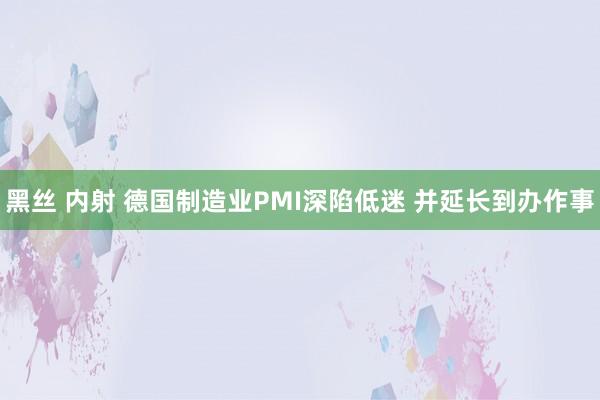 黑丝 内射 德国制造业PMI深陷低迷 并延长到办作事