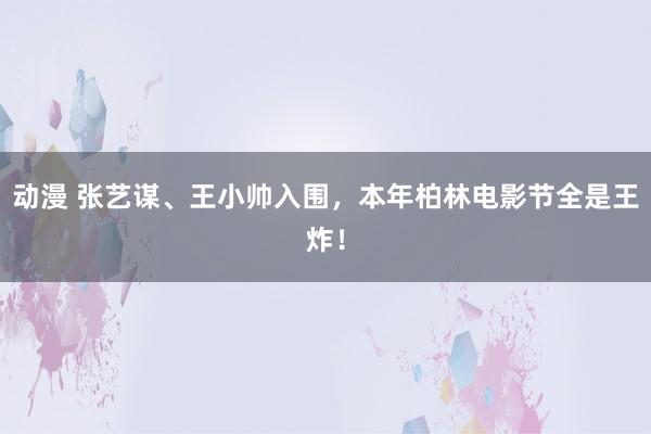 动漫 张艺谋、王小帅入围，本年柏林电影节全是王炸！