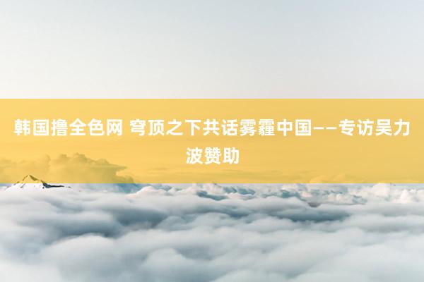 韩国撸全色网 穹顶之下共话雾霾中国——专访吴力波赞助